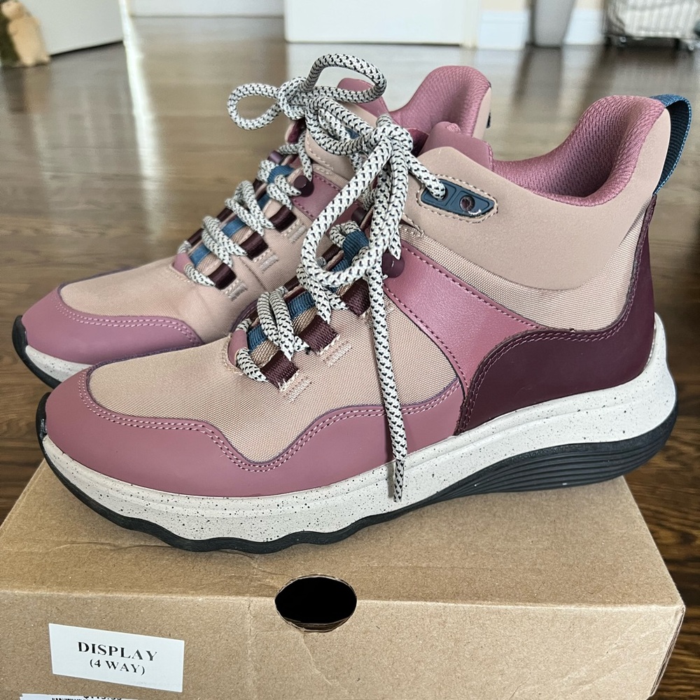 NWOT. Clarks super cute athletic walking boots. Worn only once!